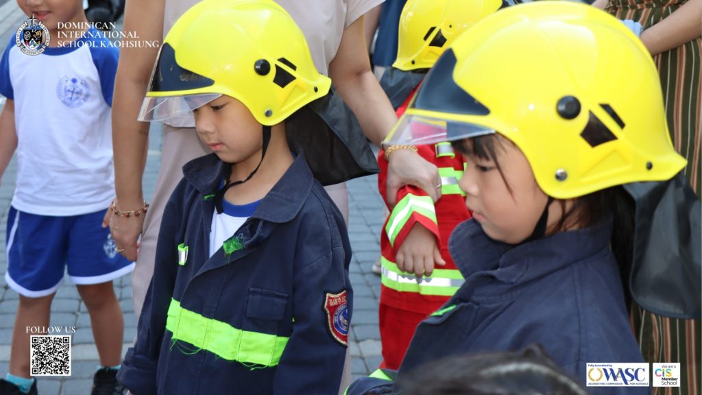 DISK Fire Drill and Fire Safety Activity with local firefighters, photograph 2 of 10